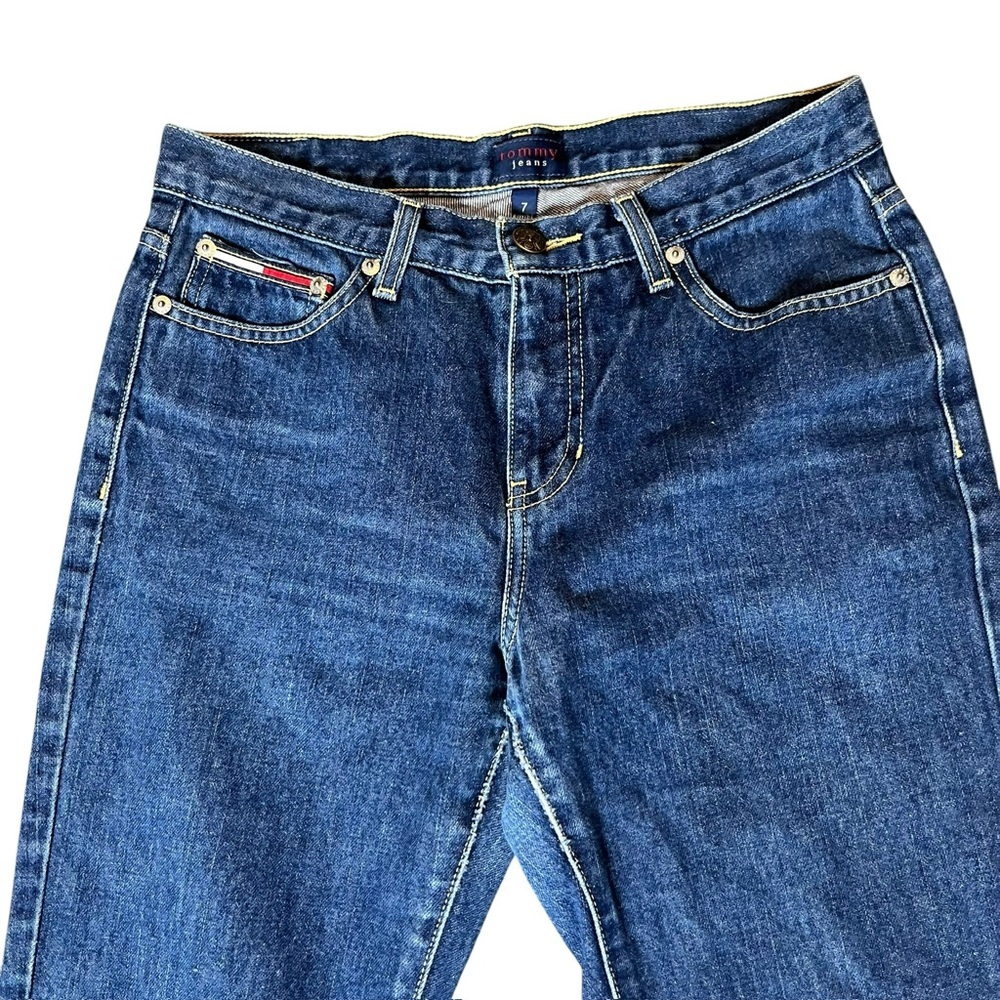 Vintage 2000 Tommy Hilfiger Blue Bootcut Jeans with Rich Indigo Hue - Picture 7 of 12